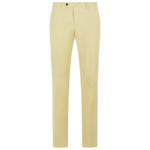 Pt01 'Slim' Cream Stretch Cotton Pants Men